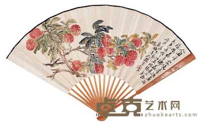 赵云壑 1942年作 大利图 成扇 18×50cm